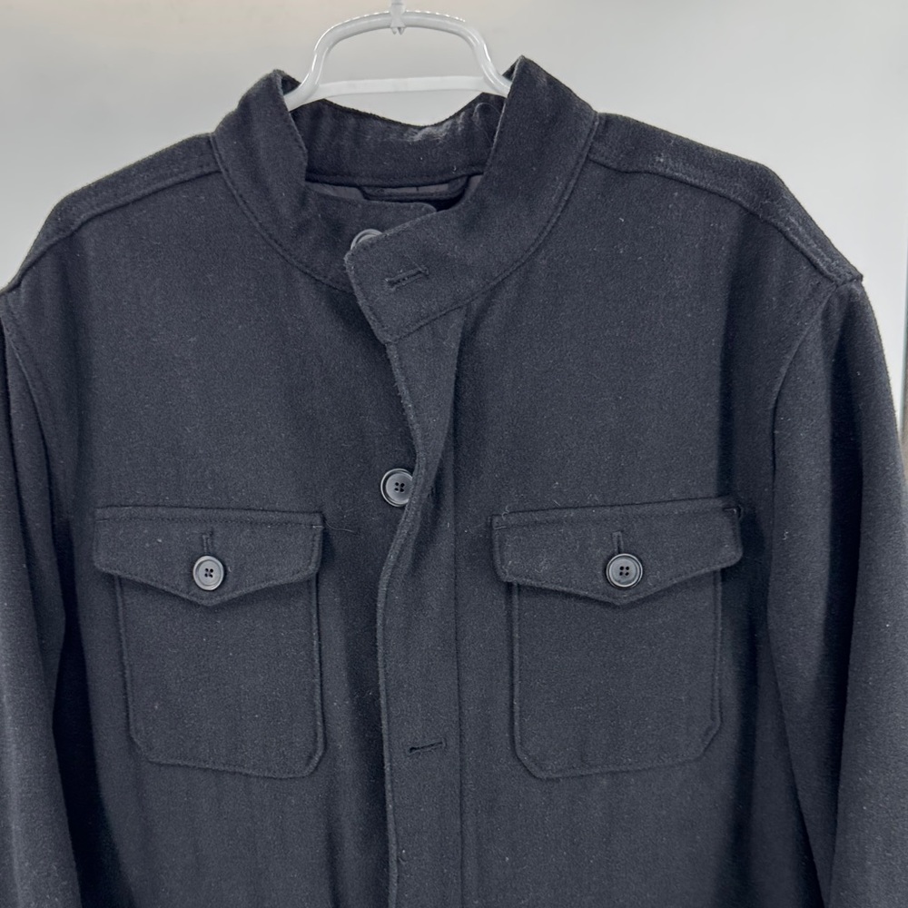 Old Navy Men's black Field Jacket wool blend XLT winter casual fall career - Picture 3 of 10